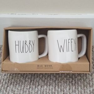 Rae Dunn Wifey & Hubby Coffee Mugs